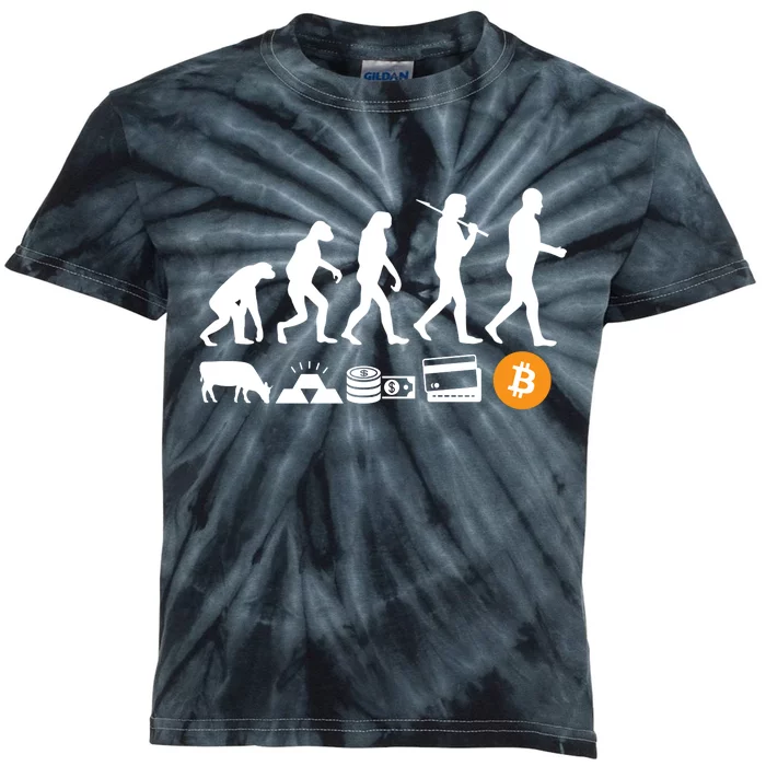 Bitcoin Evolution Kids Tie-Dye T-Shirt