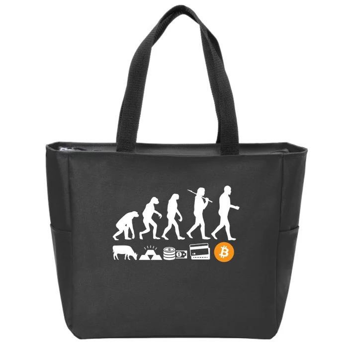 Bitcoin Evolution Zip Tote Bag