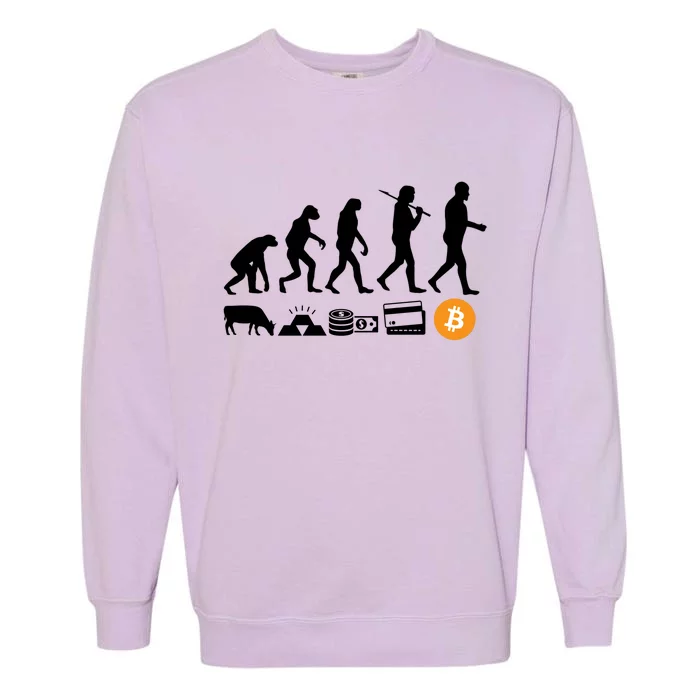 Bitcoin Evolution Garment-Dyed Sweatshirt