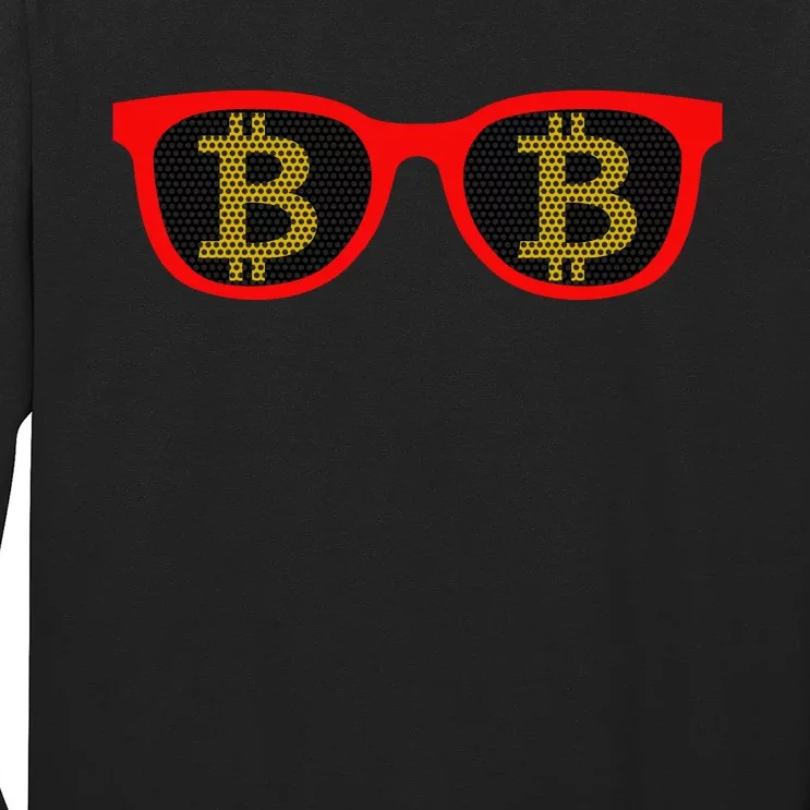 Bitcoin Glasses Long Sleeve Shirt