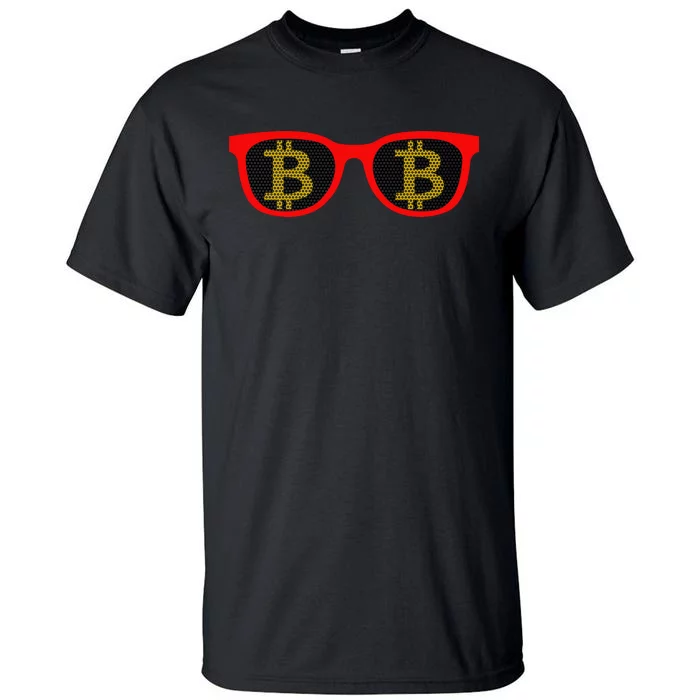 Bitcoin Glasses Tall T-Shirt