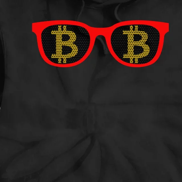 Bitcoin Glasses Tie Dye Hoodie