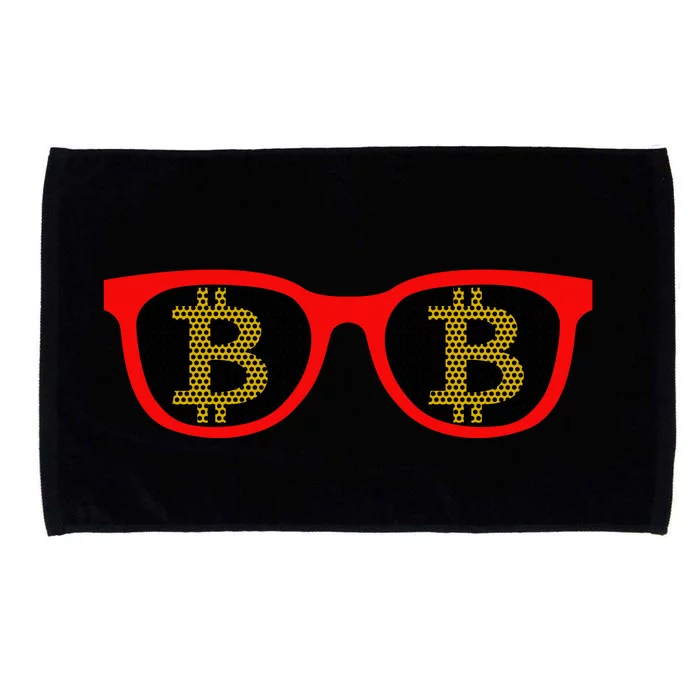 Bitcoin Glasses Microfiber Hand Towel