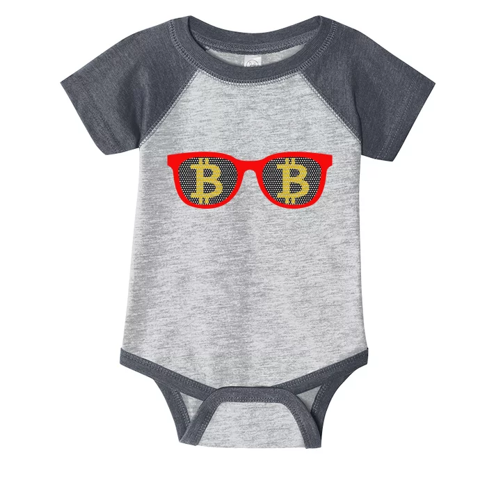 Bitcoin Glasses Infant Baby Jersey Bodysuit