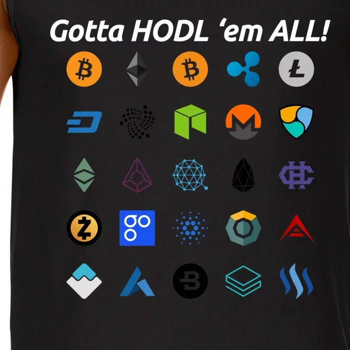 Bitcoin Litecoin Gotta Hodl Em All Cryptocurrency Logos Comfort Colors® Tank Top