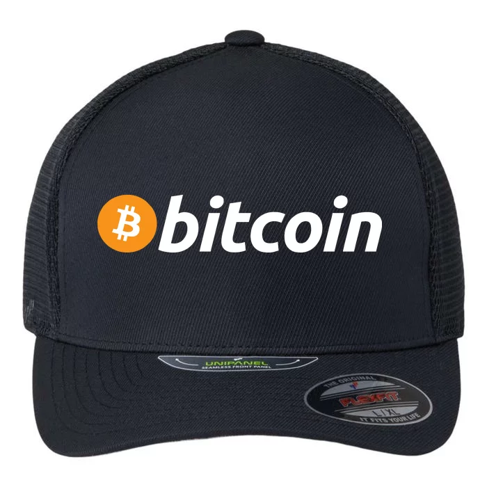 Bitcoin Logo Flexfit Unipanel Trucker Cap