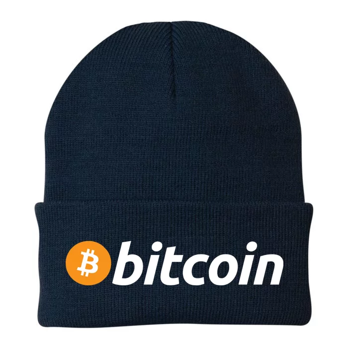 Bitcoin Logo Knit Cap Winter Beanie