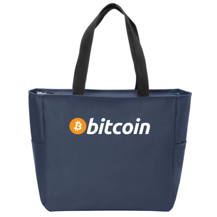 Bitcoin Logo Zip Tote Bag