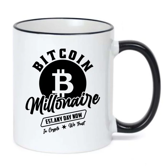 Bitcoin Millionaire In Crypto We Trust Black Color Changing Mug