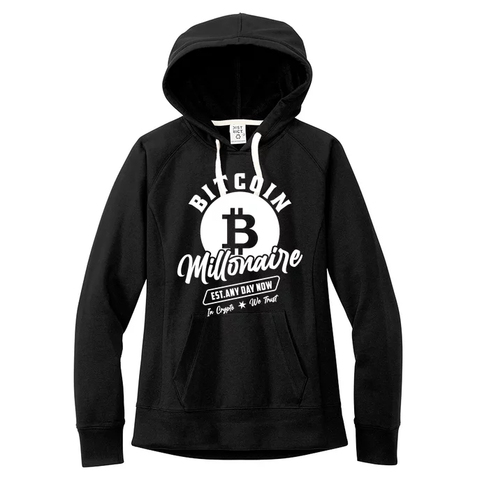 Bitcoin Millionaire In Crypto We Trust Women's Fleece Hoodie