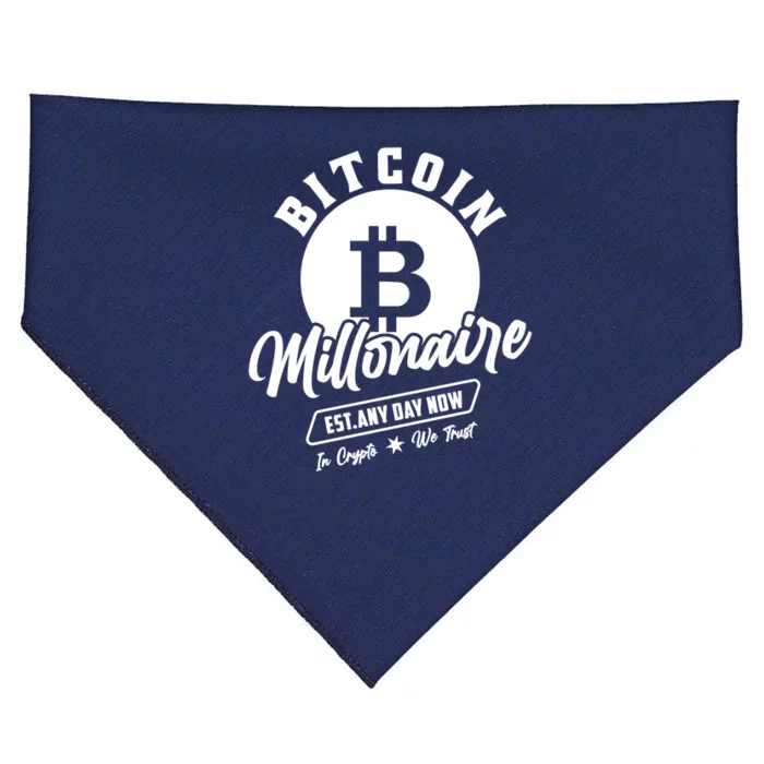 Bitcoin Millionaire In Crypto We Trust USA-Made Doggie Bandana