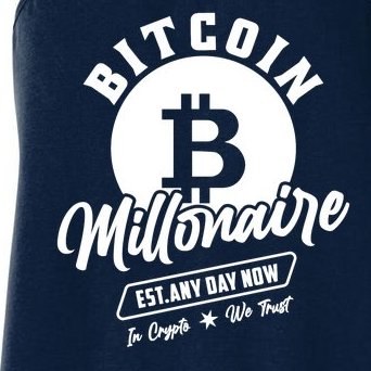Bitcoin Millionaire In Crypto We Trust Women's Racerback Tank