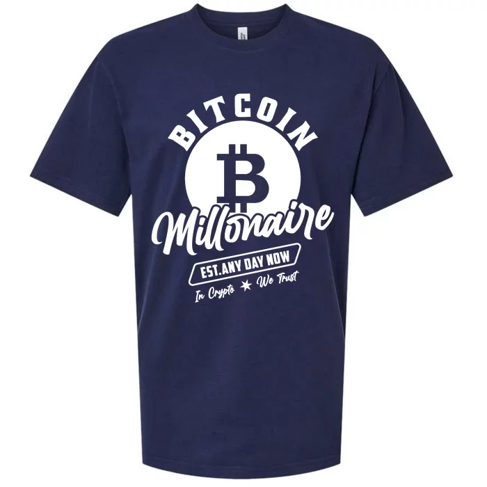 Bitcoin Millionaire In Crypto We Trust Sueded Cloud Jersey T-Shirt