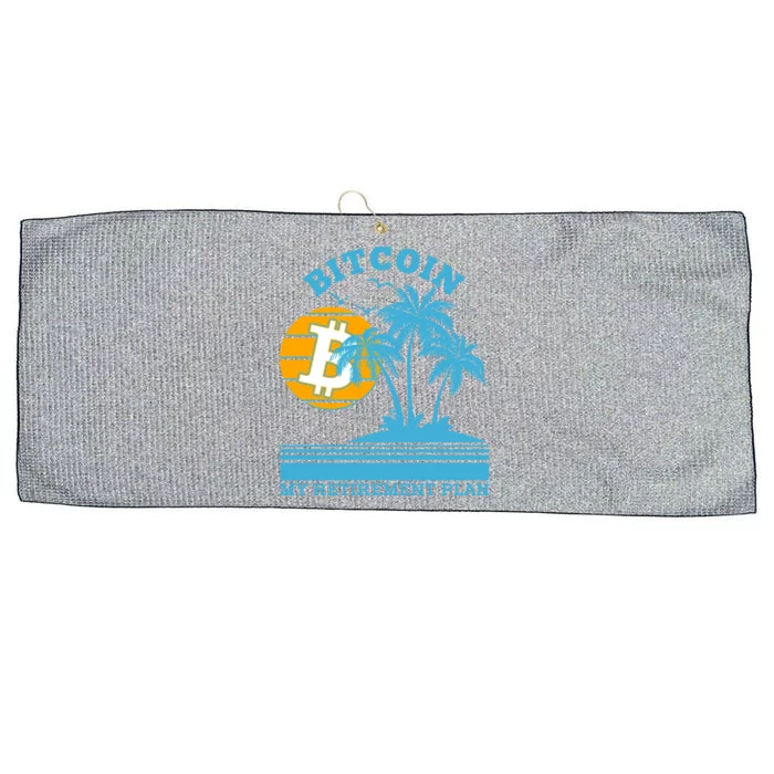 Bitcoin My Retirement Plan Large Microfiber Waffle Golf Towel