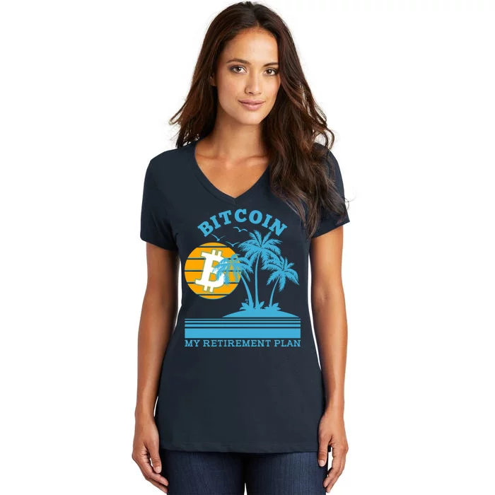 Bitcoin My Retirement Plan Women's V-Neck T-Shirt