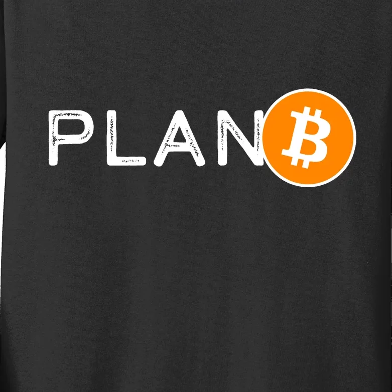 BitCoin PlanB Kids Long Sleeve Shirt