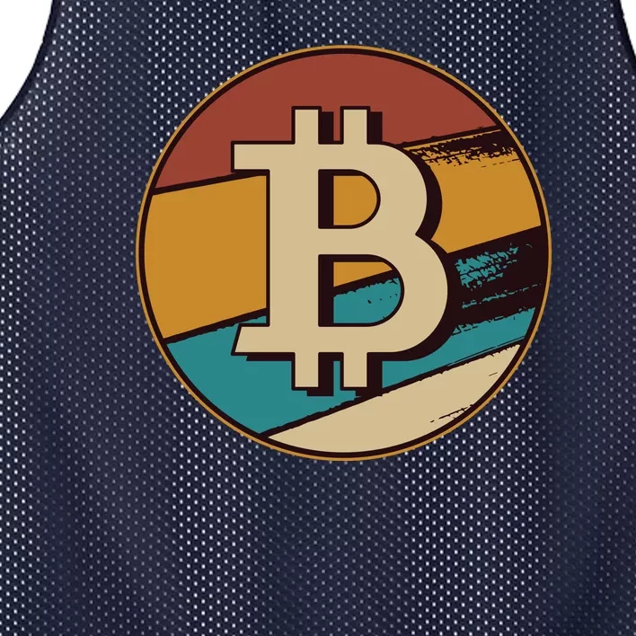 Bitcoin Retro Logo Mesh Reversible Basketball Jersey Tank