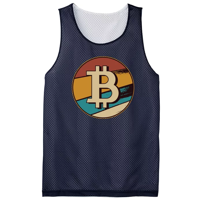 Bitcoin Retro Logo Mesh Reversible Basketball Jersey Tank