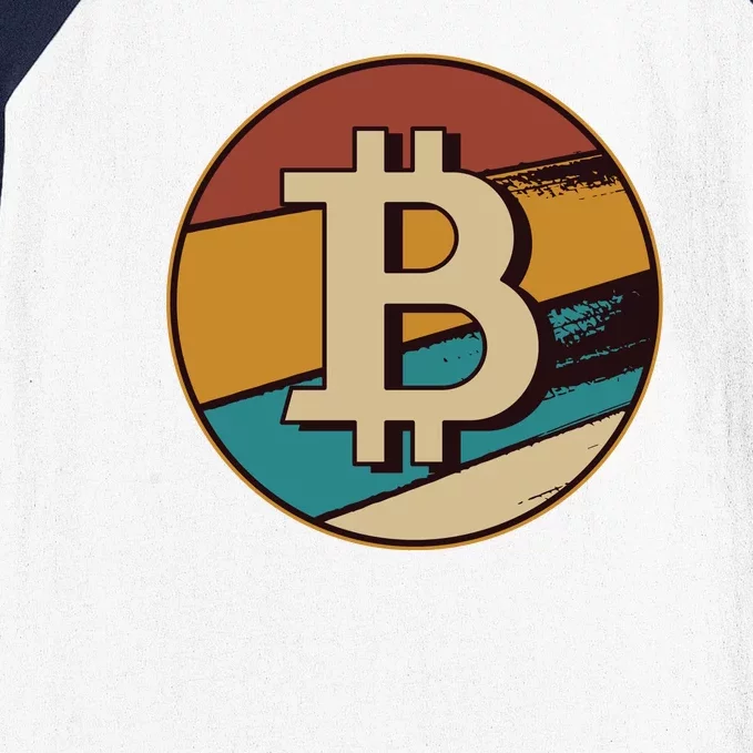 Bitcoin Retro Logo Baseball Sleeve Shirt