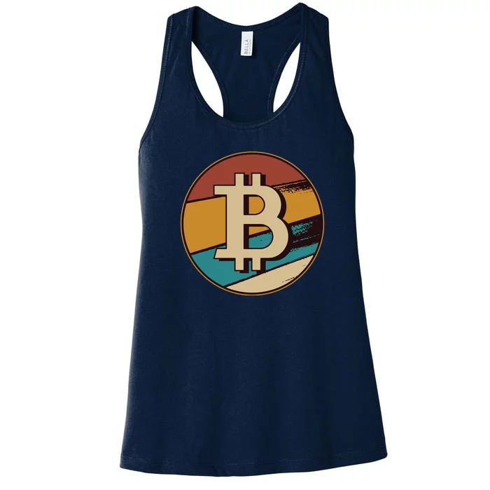 Bitcoin Retro Logo Women's Racerback Tank