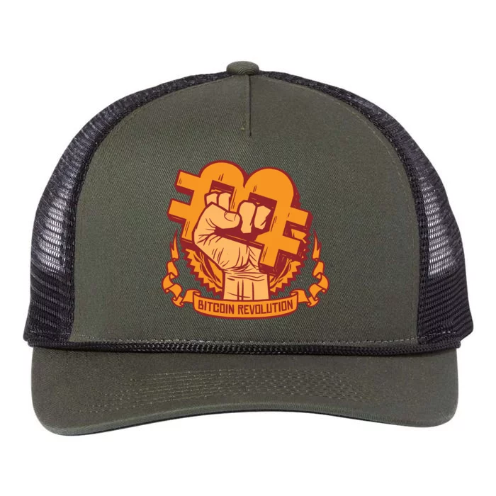 Bitcoin Revolution Retro Rope Trucker Hat Cap