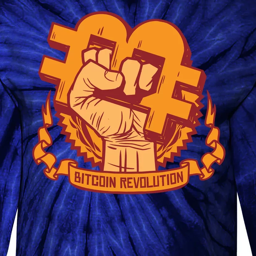 Bitcoin Revolution Tie-Dye Long Sleeve Shirt