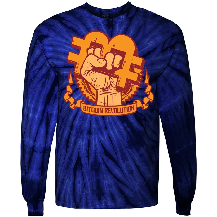 Bitcoin Revolution Tie-Dye Long Sleeve Shirt