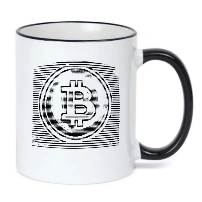 Bitcoin Static Logo Black Color Changing Mug