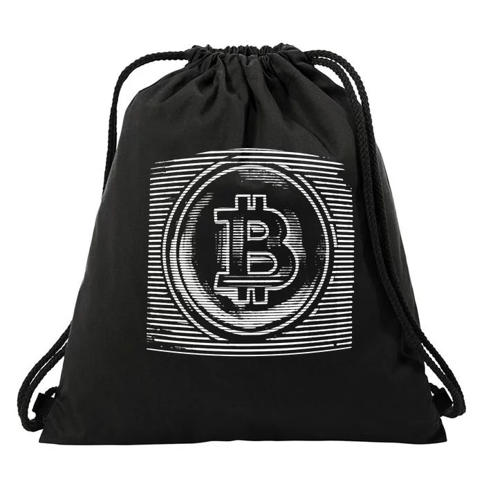 Bitcoin Static Logo Drawstring Bag