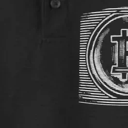 Bitcoin Static Logo Dry Zone Grid Performance Polo