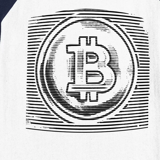 Bitcoin Static Logo Baseball Sleeve Shirt