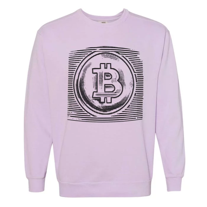 Bitcoin Static Logo Garment-Dyed Sweatshirt