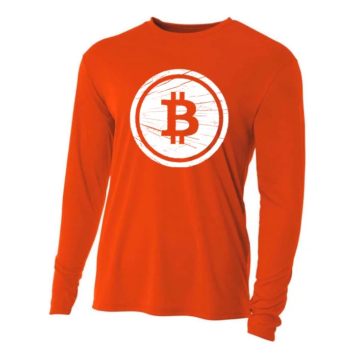 Bitcoin Symbol Cooling Performance Long Sleeve Crew