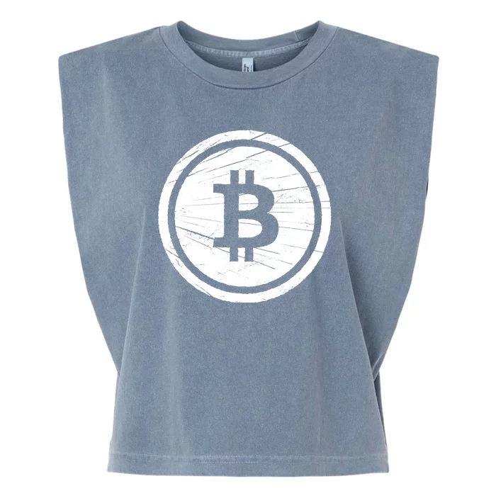 Bitcoin Symbol Garment-Dyed Women's Muscle Tee