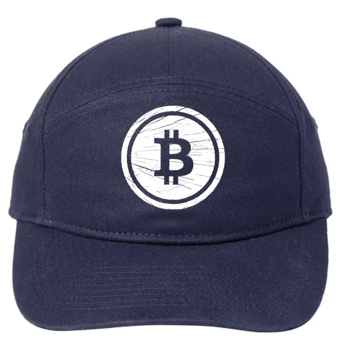 Bitcoin Symbol 7-Panel Snapback Hat