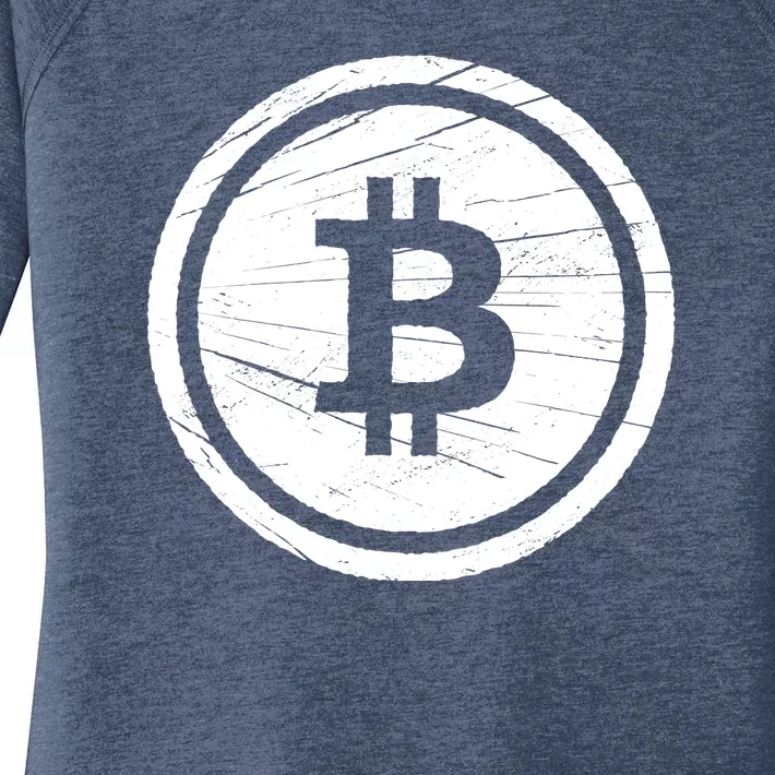 Bitcoin Symbol Women's Perfect Tri Tunic Long Sleeve Shirt