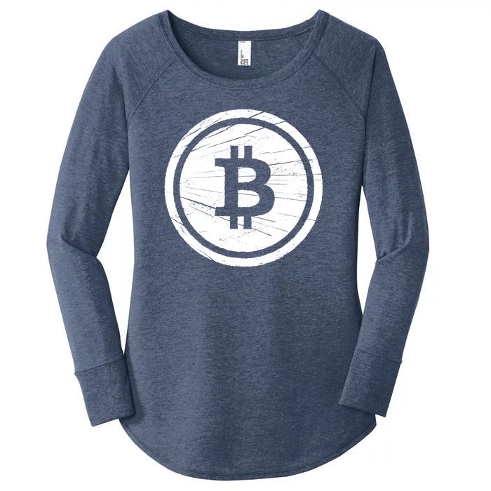 Bitcoin Symbol Women's Perfect Tri Tunic Long Sleeve Shirt