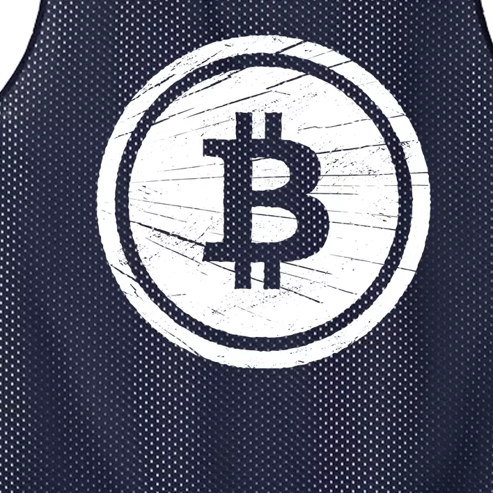 Bitcoin Symbol Mesh Reversible Basketball Jersey Tank