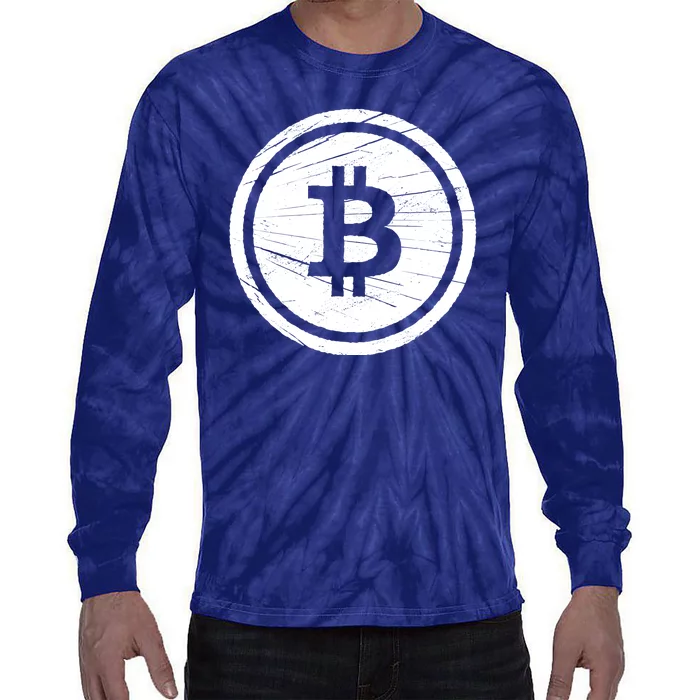 Bitcoin Symbol Tie-Dye Long Sleeve Shirt