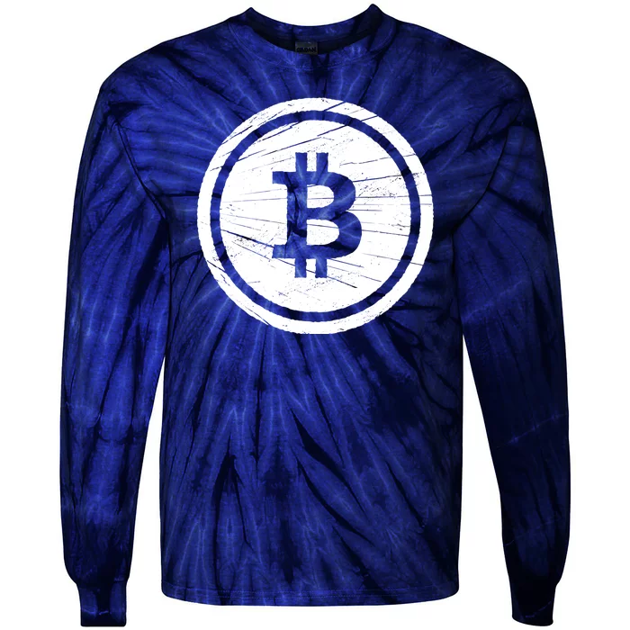 Bitcoin Symbol Tie-Dye Long Sleeve Shirt