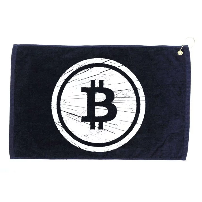 Bitcoin Symbol Grommeted Golf Towel