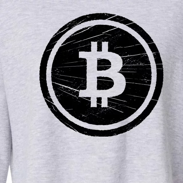 Bitcoin Symbol Cropped Pullover Crew