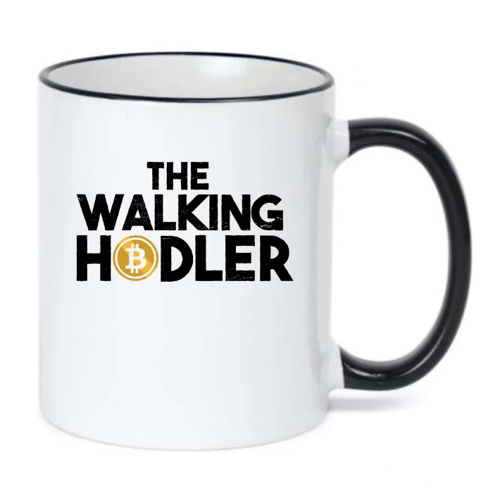 Bitcoin The Walking Holder Black Color Changing Mug