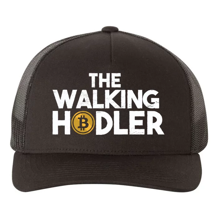 Bitcoin The Walking Holder Yupoong Adult 5-Panel Trucker Hat