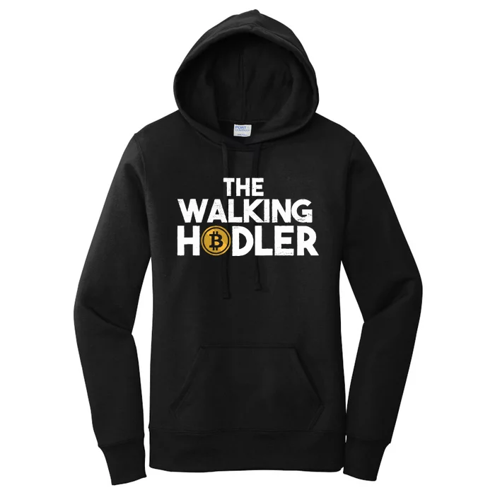 Bitcoin The Walking Holder Women's Pullover Hoodie