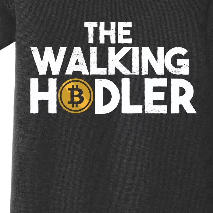 Bitcoin The Walking Holder Baby Bodysuit