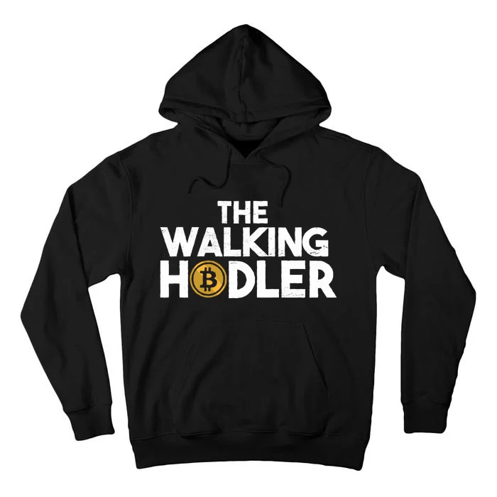 Bitcoin The Walking Holder Tall Hoodie