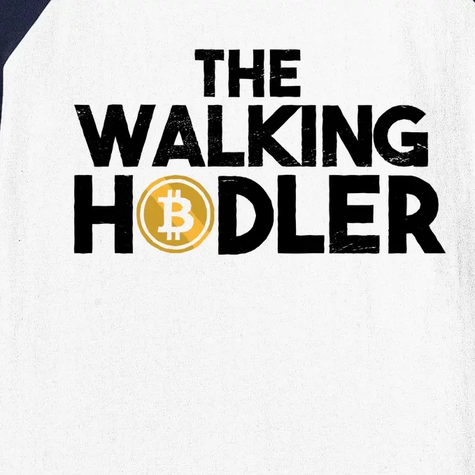 Bitcoin The Walking Holder Baseball Sleeve Shirt