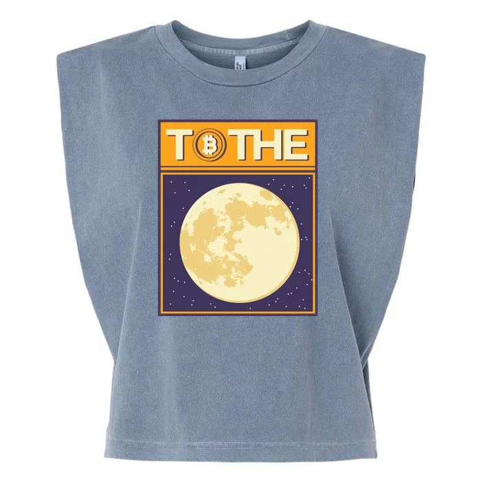 Bitcoin To The Moon Garment-Dyed Women's Muscle Tee