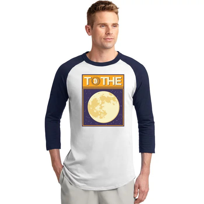 Bitcoin To The Moon Baseball Sleeve Shirt